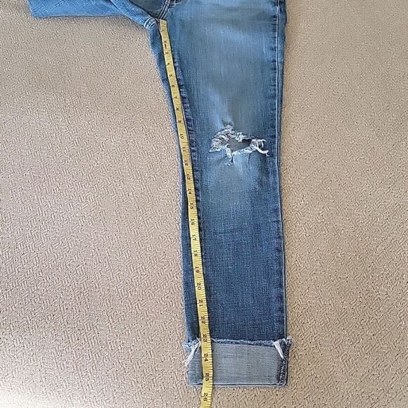 Levi's 711 Skinny Distressed Cuffed Frayed Hem Jeans - Size 27 - Picture 12 of 14